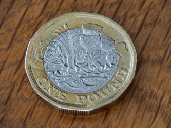 A pound coin.