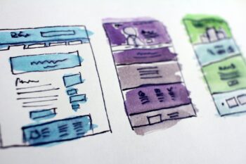 Website design sketches.